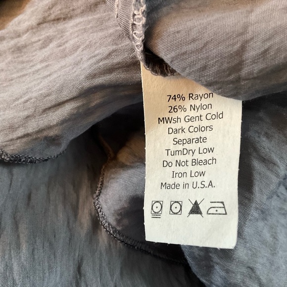 C.M.C. Color Me Cotton Click 3 Tier Tank Dress Gray Layered Sleeveless S NWT - Picture 8 of 8